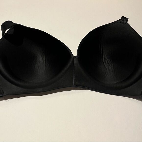 Cacique Bra Black Lightly lined T shirt 46DDD No wire - Picture 2 of 7
